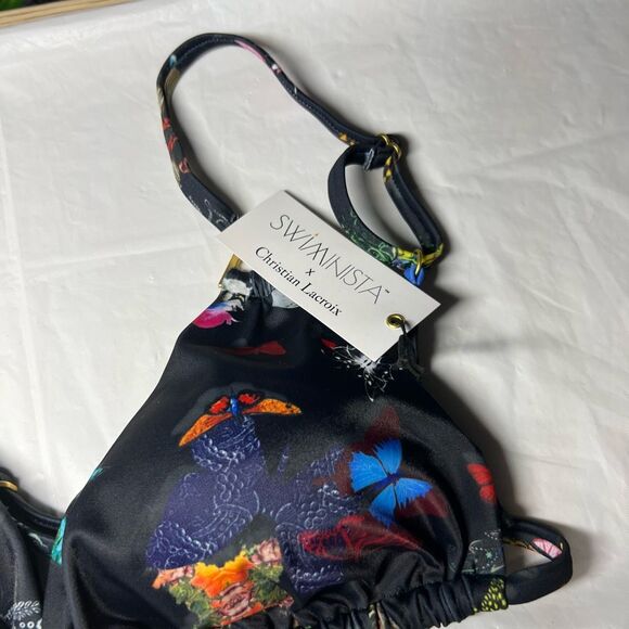 Swiminista X Christian Lacroix Butterfly on Parade Print Bikini Top - Picture 4 of 13